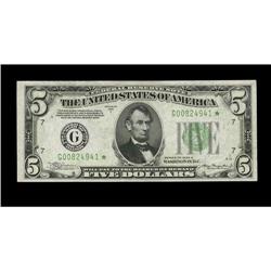 Fr. 1957-G* $5 1934A Federal Reserve Star Note. Choice Fr. 1957-G* $5 1934A Federal Reserve Star Not
