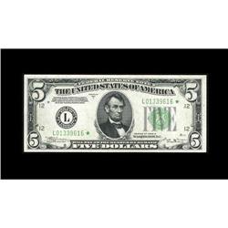 Fr. 1958-L* $5 1934B Federal Reserve Note. Choice Crisp Fr. 1958-L* $5 1934B Federal Reserve Note. C