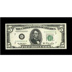 Fr. 1962-G $5 1950A Federal Reserve Note. Extremely Fin Fr. 1962-G $5 1950A Federal Reserve Note. Ex
