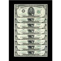 Fr. 1962-L* $5 1950A Federal Reserve Notes. Choice-Gem Fr. 1962-L* $5 1950A Federal Reserve Notes. C