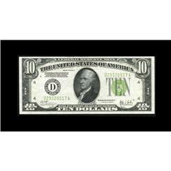 Fr. 2003-D $10 1928C Federal Reserve Note. Extremely Fi Fr. 2003-D $10 1928C Federal Reserve Note. E