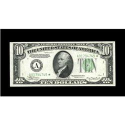 Fr. 2006-A* $10 1934A Federal Reserve Star Note. Choice Fr. 2006-A* $10 1934A Federal Reserve Star N