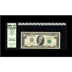Fr. 2029-B $10 1990 Federal Reserve Note. PCGS Superb G Fr. 2029-B $10 1990 Federal Reserve Note. PC
