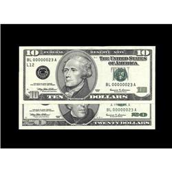 A Matched Set of San Francisco District Notes Serial Nu A Matched Set of San Francisco District Note