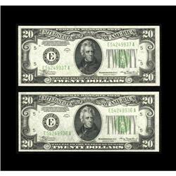 Fr. 2054-E/Fr. 2055-E $20 1934/1934A Federal Reserve No Fr. 2054-E/Fr. 2055-E $20 1934/1934A Federal