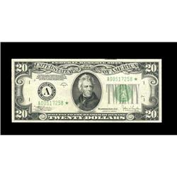 Fr. 2057-A* $20 1934C Federal Reserve Star Note. Choice Fr. 2057-A* $20 1934C Federal Reserve Star N