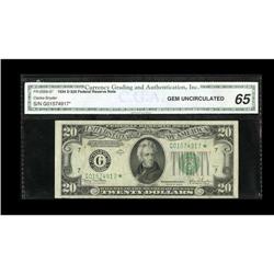 Fr. 2058-G* $20 1934D Federal Reserve Note. CGA Gem Unc Fr. 2058-G* $20 1934D Federal Reserve Note. 