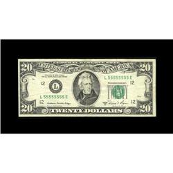Fr. 2074-L $20 1981A Federal Reserve Note. Very Fine-Ex Fr. 2074-L $20 1981A Federal Reserve Note. V