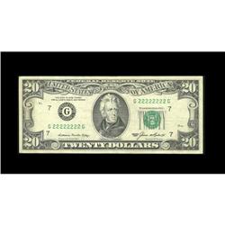 Fr. 2075-G $20 1985 Federal Reserve Note. Extremely Fin Fr. 2075-G $20 1985 Federal Reserve Note. Ex