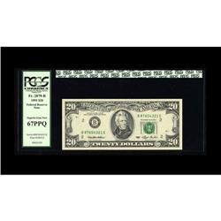 Fr. 2079-B $20 1993 Federal Reserve Note. PCGS Superb G Fr. 2079-B $20 1993 Federal Reserve Note. PC