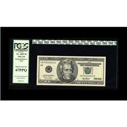 Fr. 2087-B $20 2001 Federal Reserve Note. PCGS Superb G Fr. 2087-B $20 2001 Federal Reserve Note. PC