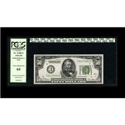 Fr. 2100-C $50 1928 Federal Reserve Note. PCGS Very Cho Fr. 2100-C $50 1928 Federal Reserve Note. PC