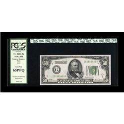 Fr. 2101-G $50 1928A Federal Reserve Note. PCGS Gem New Fr. 2101-G $50 1928A Federal Reserve Note. P
