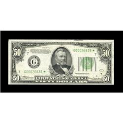 Fr. 2102-G* $50 1934 Federal Reserve Note. Choice Crisp Fr. 2102-G* $50 1934 Federal Reserve Note. C