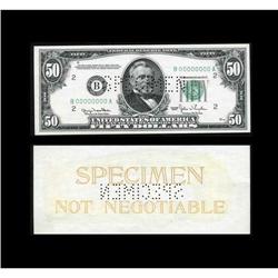 Fr. 2107-B $50 1950 Federal Reserve Note. Face & Back P Fr. 2107-B $50 1950 Federal Reserve Note. Fa