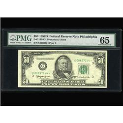 Fr. 2111-C* $50 1950D Federal Reserve Note. PMG Gem Unc Fr. 2111-C* $50 1950D Federal Reserve Note. 