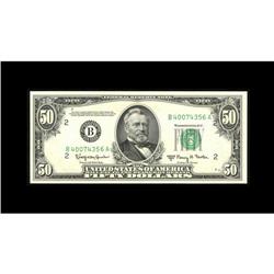 Fr. 2112-B $50 1950E Federal Reserve Note. Gem Crisp Un Fr. 2112-B $50 1950E Federal Reserve Note. G