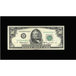 Fr. 2112-B* $50 1950E Federal Reserve Note. Very Fine.S Fr. 2112-B* $50 1950E Federal Reserve Note. 