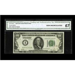Fr. 2150-A $100 1928 Federal Reserve Note. CGA Gem Unci Fr. 2150-A $100 1928 Federal Reserve Note. C