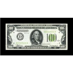 Fr. 2152-D $100 1934 Light Green Seal Federal Reserve N Fr. 2152-D $100 1934 Light Green Seal Federa