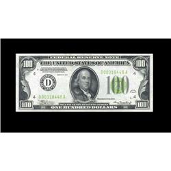 Fr. 2152-D $100 1934 Light Green Seal Federal Reserve N Fr. 2152-D $100 1934 Light Green Seal Federa