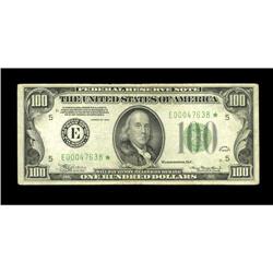 Fr. 2152-E* $100 1934 Mule Federal Reserve Note. Very F Fr. 2152-E* $100 1934 Mule Federal Reserve N