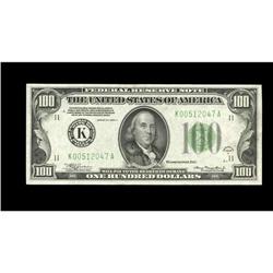 Fr. 2153-K $100 1934A Federal Reserve Note. Choice Cris Fr. 2153-K $100 1934A Federal Reserve Note. 