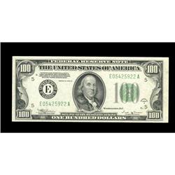Fr. 2154-E $100 1934B Federal Reserve Note. Crisp Uncir Fr. 2154-E $100 1934B Federal Reserve Note. 