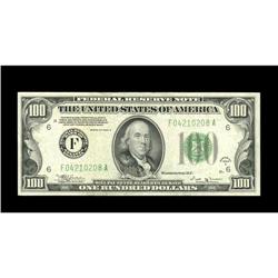 Fr. 2154-F $100 1934B Federal Reserve Note. Choice Cris Fr. 2154-F $100 1934B Federal Reserve Note. 