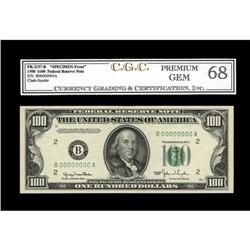 Fr. 2157-B $100 1950 Specimen Federal Reserve Note. Sup Fr. 2157-B $100 1950 Specimen Federal Reserv