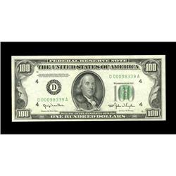 Fr. 2157-D $100 1950 Mule Federal Reserve Note. Choice Fr. 2157-D $100 1950 Mule Federal Reserve Not