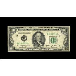 Fr. 2162-B* $100 1950E Federal Reserve Note. Very Fine. Fr. 2162-B* $100 1950E Federal Reserve Note.