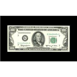 Fr. 2162-G $100 1950E Federal Reserve Note. Crisp Uncir Fr. 2162-G $100 1950E Federal Reserve Note. 