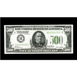 Fr. 2200-B $500 1928 Federal Reserve Note. Choice -Gem Fr. 2200-B $500 1928 Federal Reserve Note. Ch