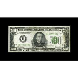 Fr. 2200-H $500 1928 Federal Reserve Note. Very Fine-Ex Fr. 2200-H $500 1928 Federal Reserve Note. V