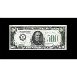 Fr. 2201-E $500 1934 Federal Reserve Note. Choice Crisp Fr. 2201-E $500 1934 Federal Reserve Note. C