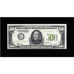Fr. 2201-G $500 1934 Federal Reserve Note. Extremely Fi Fr. 2201-G $500 1934 Federal Reserve Note. E