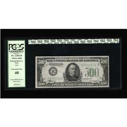 Fr. 2202-B $500 1934A Federal Reserve Note. PCGS Extrem Fr. 2202-B $500 1934A Federal Reserve Note. 