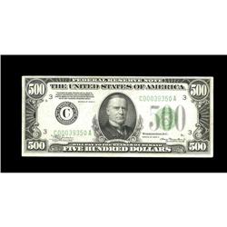 Fr. 2202-C $500 1934A Federal Reserve Note. Extremely F Fr. 2202-C $500 1934A Federal Reserve Note. 