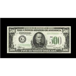 Fr. 2202-G $500 1934A Federal Reserve Note. Gem Crisp U Fr. 2202-G $500 1934A Federal Reserve Note. 