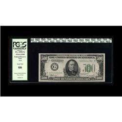 Fr. 2202-G $500 1934A Federal Reserve Note. PCGS Gem Ne Fr. 2202-G $500 1934A Federal Reserve Note. 