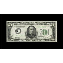 Fr. 2202-G $500 1934A Federal Reserve Note. Gem Crisp U Fr. 2202-G $500 1934A Federal Reserve Note. 