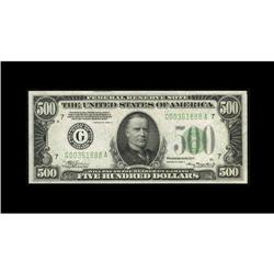 Fr. 2202-G $500 1934A Federal Reserve Note. Gem Crisp U Fr. 2202-G $500 1934A Federal Reserve Note. 