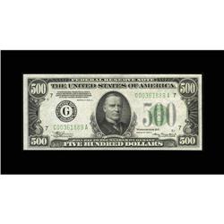 Fr. 2202-G $500 1934A Federal Reserve Note. Gem Crisp U Fr. 2202-G $500 1934A Federal Reserve Note. 