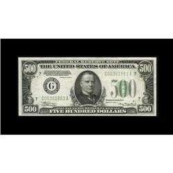 Fr. 2202-G $500 1934A Federal Reserve Note. Very Choice Fr. 2202-G $500 1934A Federal Reserve Note. 