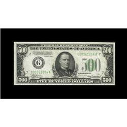 Fr. 2202-G $500 1934A Federal Reserve Note. Very Choice Fr. 2202-G $500 1934A Federal Reserve Note. 