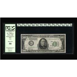 Fr. 2202-G $500 1934A Federal Reserve Note. PCGS About Fr. 2202-G $500 1934A Federal Reserve Note. P