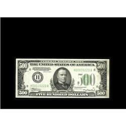 Fr. 2202-H $500 1934A Federal Reserve Note. Choice Cris Fr. 2202-H $500 1934A Federal Reserve Note. 