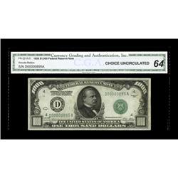 Fr. 2210-D $1000 1928 Federal Reserve Note. CGA Choice Fr. 2210-D $1000 1928 Federal Reserve Note. C