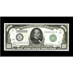 Fr. 2210-E $1000 1928 Federal Reserve Note. Very Choice Fr. 2210-E $1000 1928 Federal Reserve Note. 